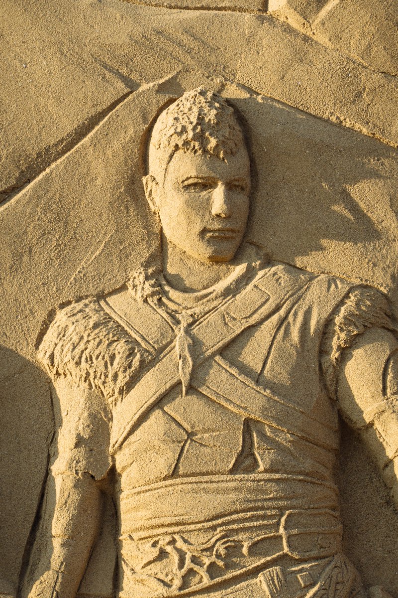 PlayStationAsia's tweet image. Presenting the God of War Ragnarök sand sculpture at the Fulong International Sand Sculpture Festival 2022 in Taipei from today until 10th October. 

God of War Ragnarök launches on 9th November 2022. Pre-order available at bit.ly/3cgXaFQ

#GodofWarRagnarok #PS5 #PS4