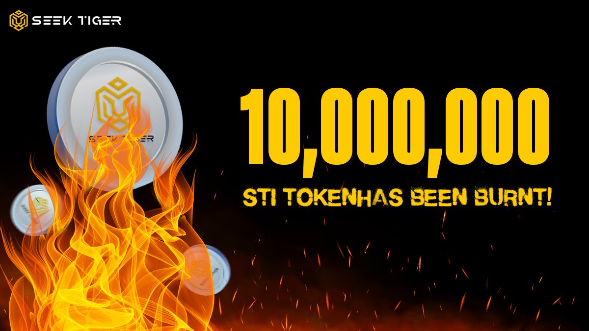 SeekTiger (@seektiger) on Twitter photo Dear Tigers,
🥳Here is some more EXCITING news!! 10,000,000 #STI have been burnt, making the #SeekTiger ecosystem even stronger💪
🔗Burn link: bscscan.com/tx/0x9e57ec6dc…
#STI #SeekTigerNFT #tokenburn Dear Tigers,
🥳Here is some more EXCITING news!! 10,000,000 #STI have been burnt, making the #SeekTiger ecosystem even stronger💪
🔗Burn link: bscscan.com/tx/0x9e57ec6dc…
#STI #SeekTigerNFT #tokenburn