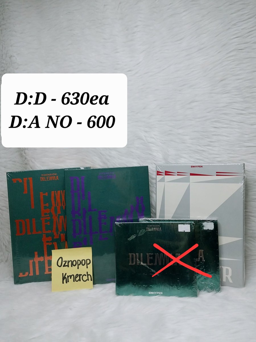 YannaFei's tweet photo. wts| lfb ph

ONHAND sealed 

MOP:GCASH
MOD:SCO
DOP:PAYO/3DAYS

ENHYPEN - Border:Carnival

HYPE - 780
UP - 720 
IF SET - 1400

ENHYPEN - Dimension:Dilemma

Scylla and oddysseus version
630PHP EACH 
1220 if set

ENHYPEN - Dimension:Answer
No ver. 
600php

reply/dm:
 mine + ver https://t.co/KrolnUEJ5V