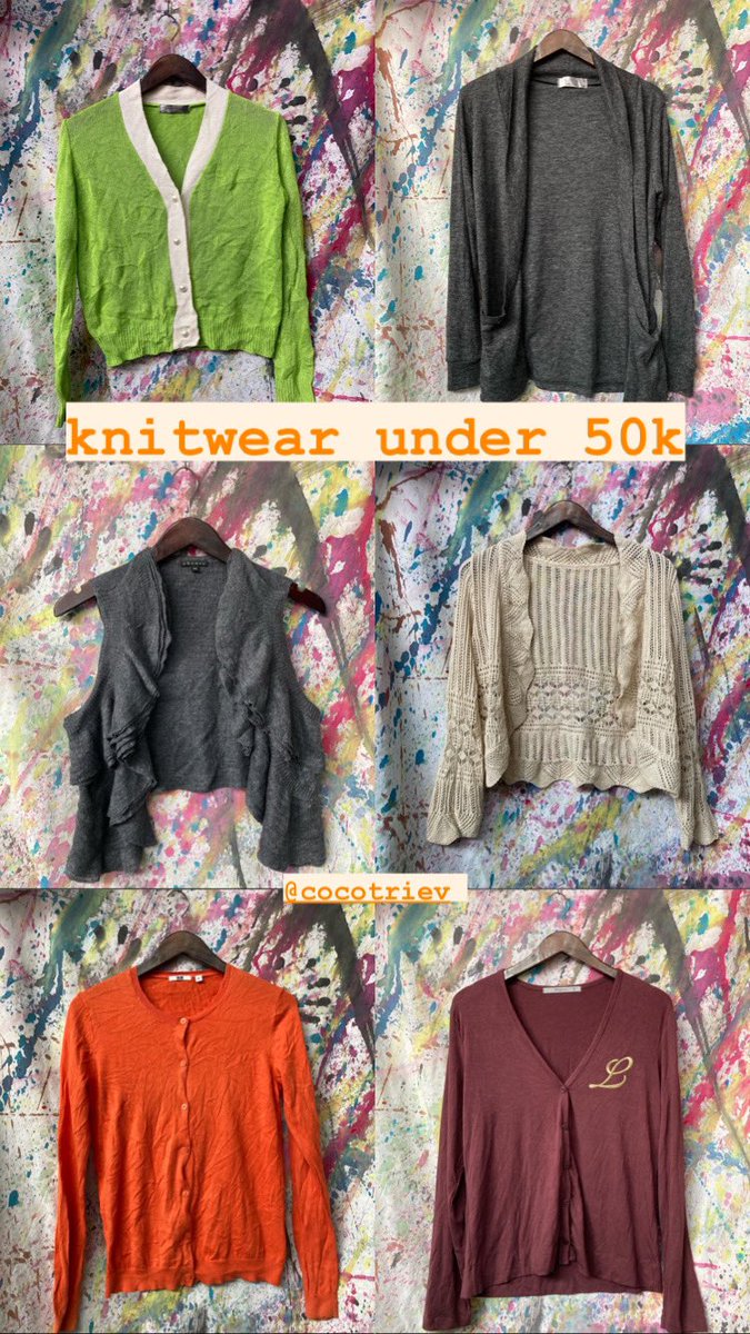 dddeinn's tweet photo. knitwear murce under 50 langsung cek instagram kita ya @cocotiev #thrift #knitwear @cardigan #thrifting https://t.co/5B5us9hxOo