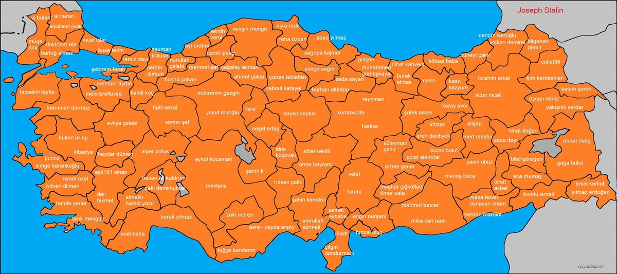 ilgincharitalar's tweet photo. Şehirlerin en ünlü ikinci insanları haritası https://t.co/wDHYLRc4Pe