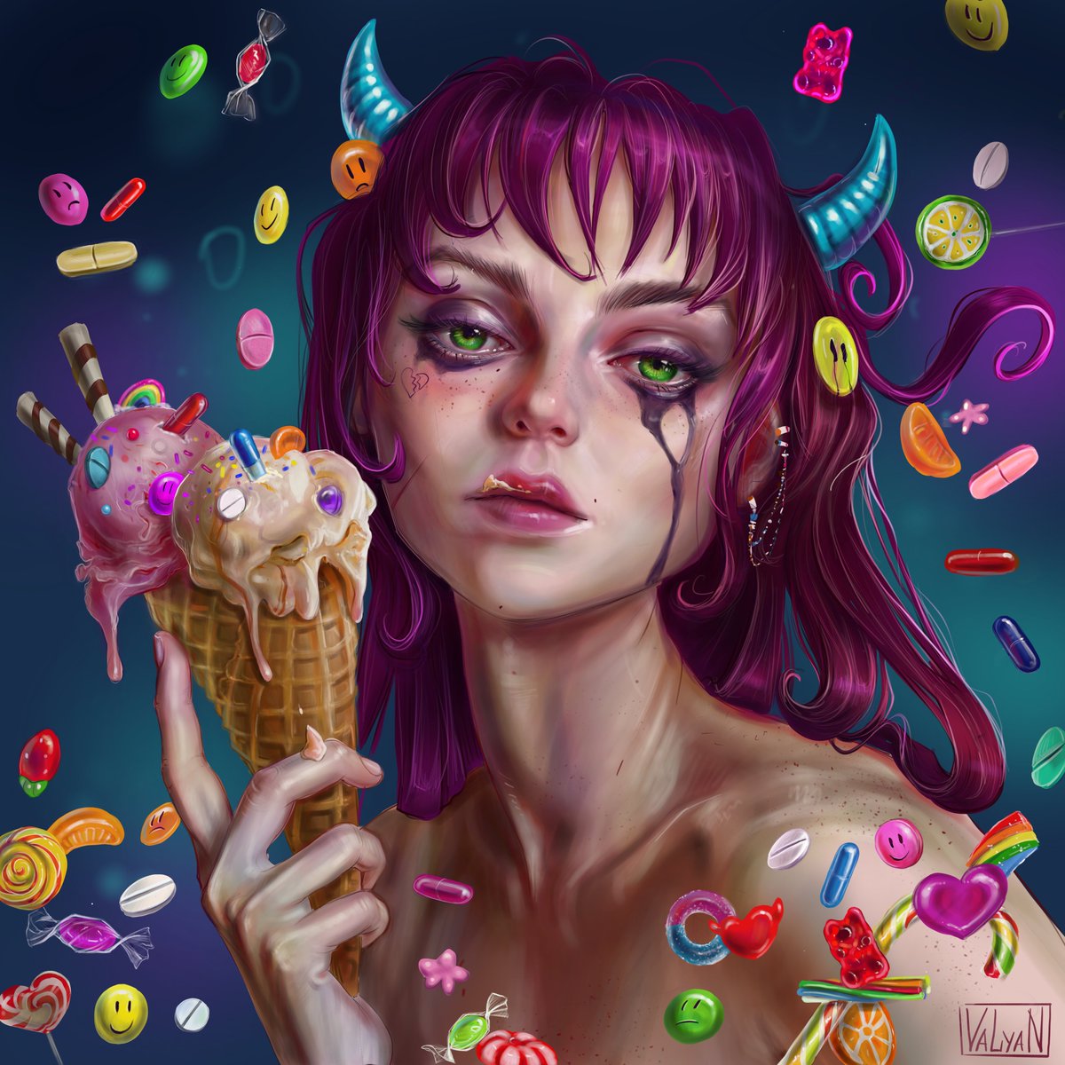 ValyaNarts's tweet photo. "Sweet Painkillers" on @foundation.
"Feeling dizzy on my mind" 
Reserve 0.6 $Eth
#KatoOGgo #Benjaminbitcoin #etherstulist #ArtistOnTwitter #NFTCommunity #NFTartwork https://t.co/FBloFSUmqZ