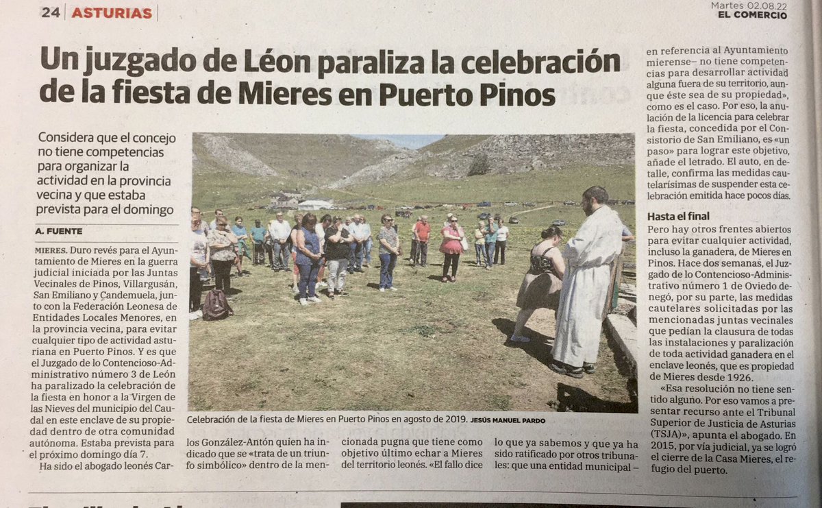 Babia_Net's tweet photo. Las Juntas Vecinales de Babia dan un paso más en la defensa de la legalidad en el Puerto de Pinos #leonsp @elcomerciodigit #asturias @AytoMieres @ConcejosdeLeon https://t.co/JoO8YtgmEy