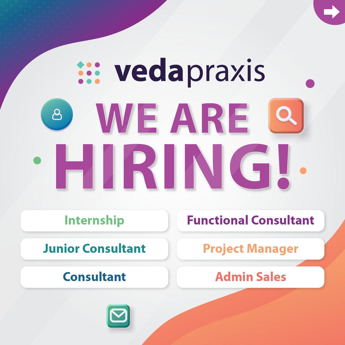 Veda_Praxis's tweet photo. We are hiring for several positions!

For further information kindly access: https://t.co/x7xW36ta0Z

#vedapraxis #beingrelevantandleadingwithempathy #hiring #recruitment #consultant #internship #projectmanager #salesadmin https://t.co/dAiS7G2IQ0