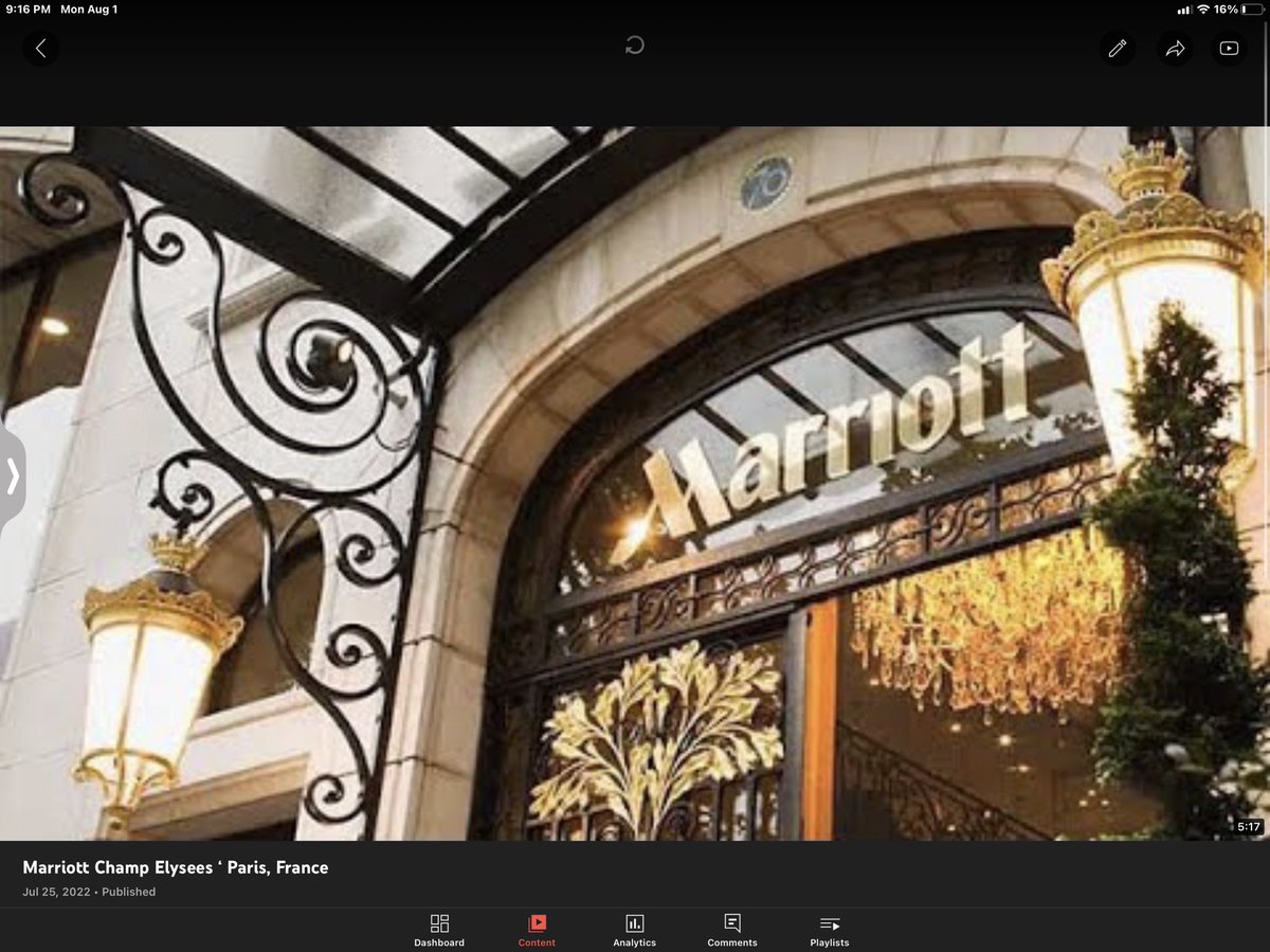 Marriott Champ Elysees ‘ Paris, France youtu.be/oqkTsjrRles via @YouTube The #besthotel in #Paris