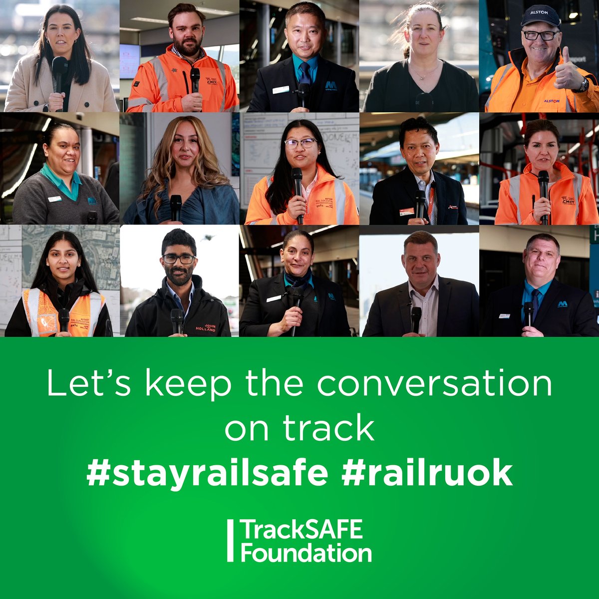 #railsafetyweek starts Monday - an opportunity to remind the rail workforce that looking after our physical and mental health is key to workplace safety. A big shout out to our rail community for helping 'Keep the Conversation on Track' #railruok #ruok #tracksafe #railsafetyweek