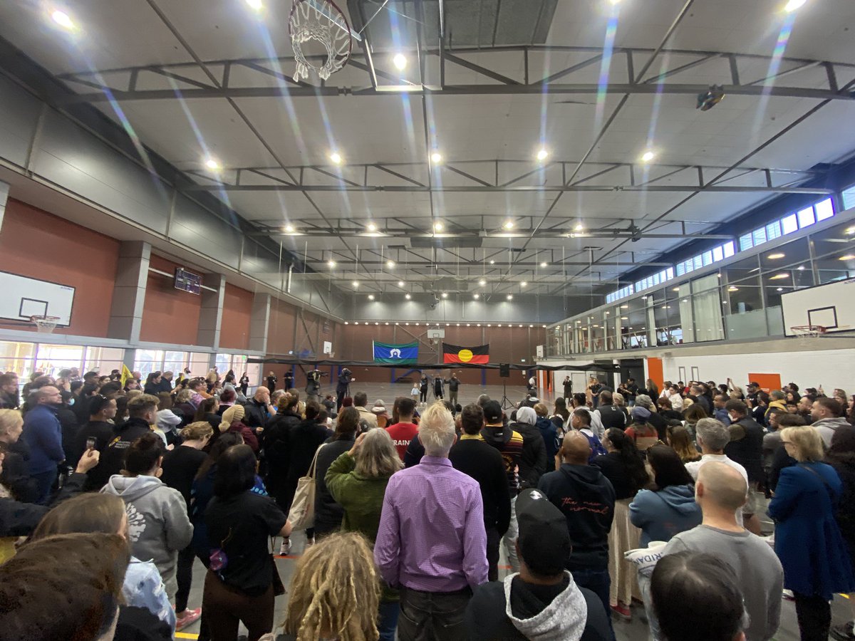 Uncle Shane of Tribal Warriors speaking in protest of the disgraceful shock closure of community hub in Redfern, the National Centre of Indigenous Exellence (NCIE) #redfern #NCIEclosing #tribalwarrior