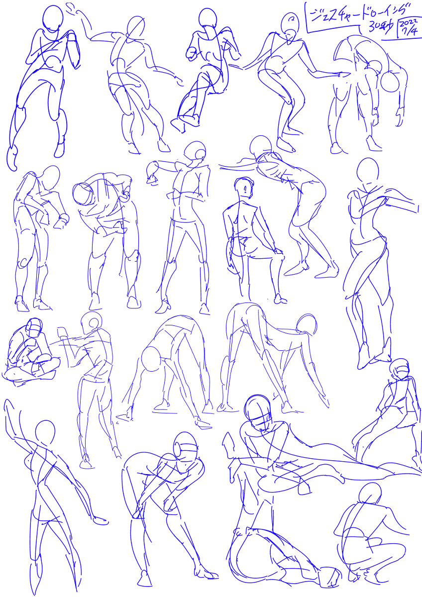 クロッキー7月分 #クロッキー #練習絵 https://t.co/AeRHqegVw5 