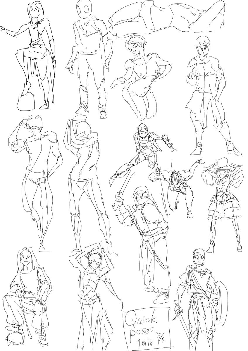 クロッキー7月分 #クロッキー #練習絵 https://t.co/AeRHqegVw5 