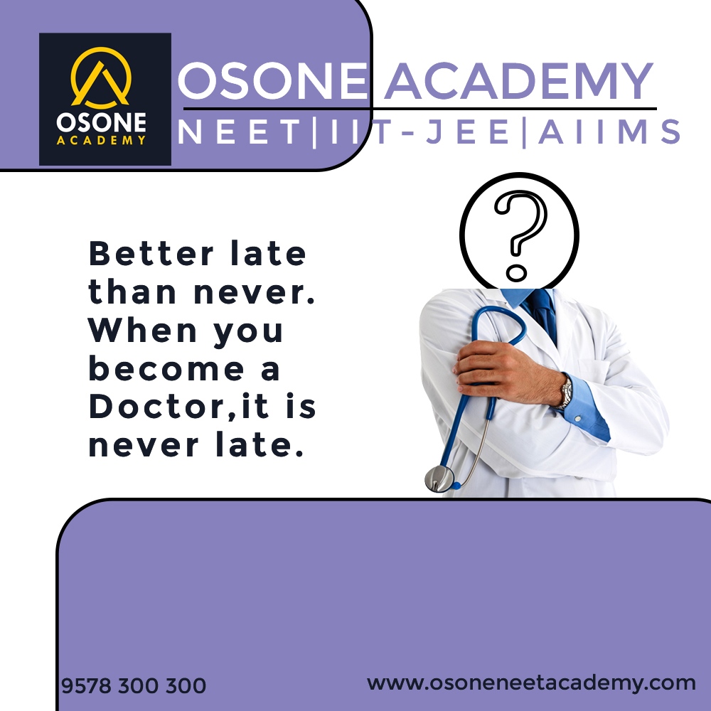 osoneacademy's tweet image. Better late than never. When you become a doctor, it is never late.

Osone NEET Academy
Call- +919578 300 300
info@osoneneetacademy.com
#neet #medical #neetpreparation #medicalstudent #medicine #neetmotivation #neetquestions #neetbiology #neetcoaching #neetaspirants2023
