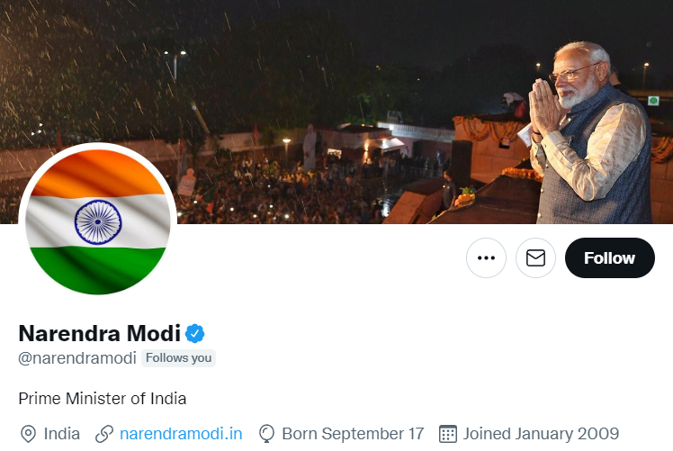 ANI's tweet photo. PM Narendra Modi &amp; Union Home Minister Amit Shah have changed profile picture of their Twitter handles by putting tricolour under the ‘Har Ghar Tiranga’ campaign to celebrate the 75th year of India's Independence https://t.co/o2CQdIaioT