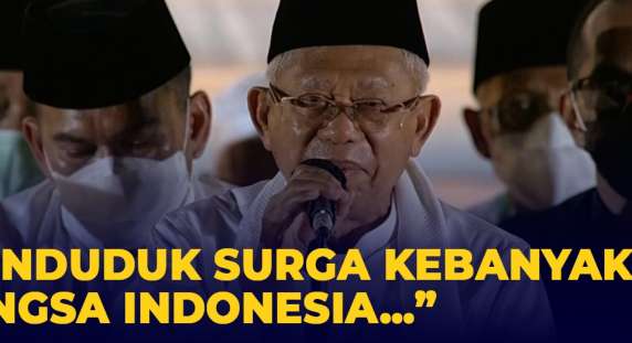 KompasTV's tweet photo. Wapres Maruf Amin: Penduduk Surga Kebanyakan Bangsa Indonesia https://t.co/qsQMWHLW1x https://t.co/0M96iR6NB2