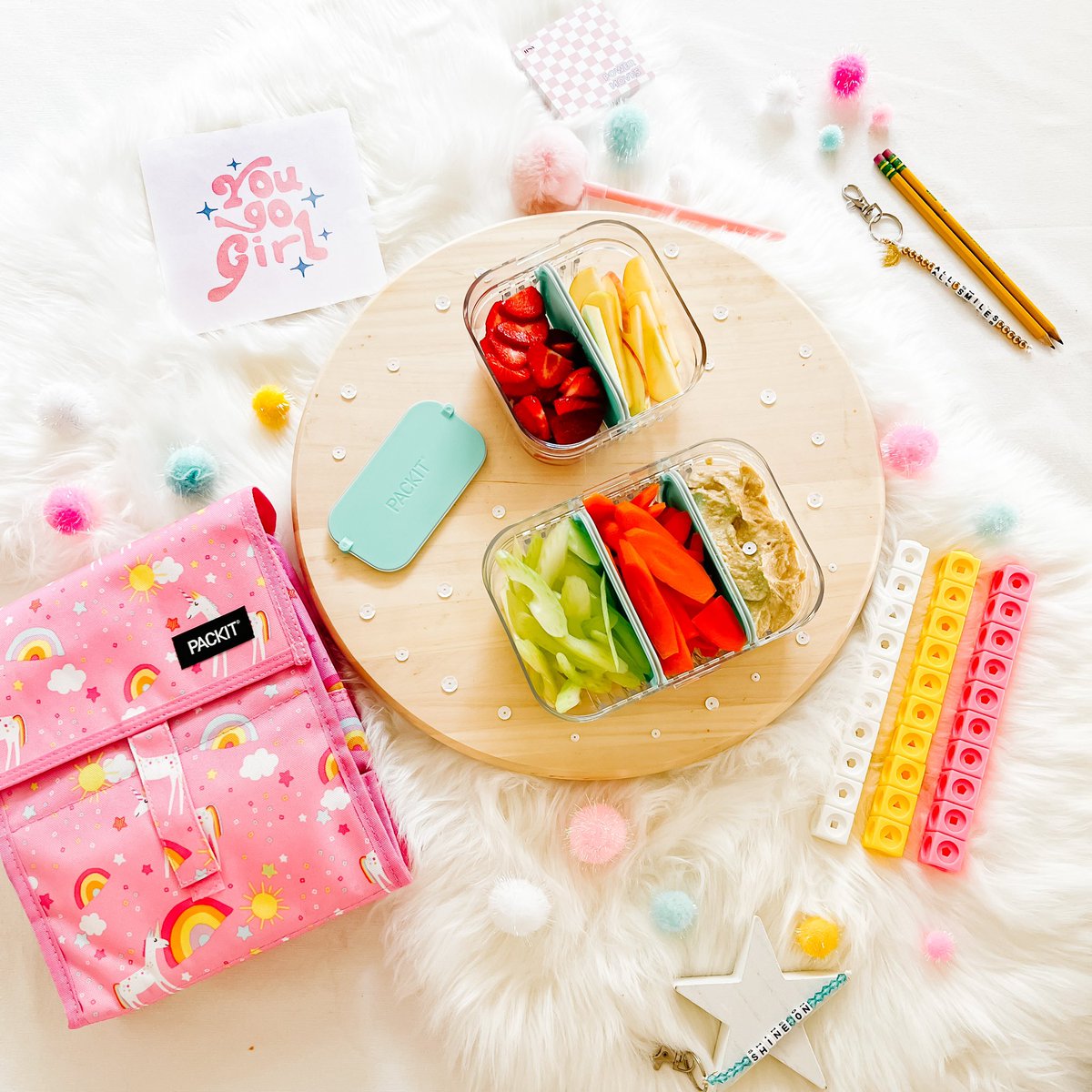 Celes_Tea's tweet photo. For our Lila’s lunch I love using PackIt’s bento boxes because I can make the compartments exactly the size I need for the item. I keep everything cool and ready to eat in our favorite @packitcool lunchbox. #PackItPartner
Use code CELESTE20 on any one PackIt item from PackIt. https://t.co/ZGs9YATG2S