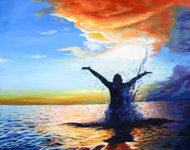 PaintedCHRIST's tweet photo. Featured Art of the Day: "Christian Baptism New Life". Buy it at: https://t.co/jMEIODTlHf https://t.co/t3UeFEu7g3
