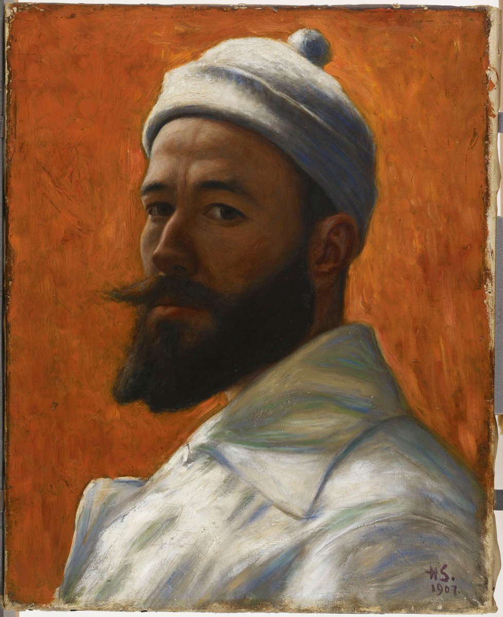 FinnishArtBot's tweet photo. Hugo Simberg, Self-Portrait, 1907 #europeana #artmuseum https://t.co/Z3YUfbOG3s https://t.co/uXrEMnrseD