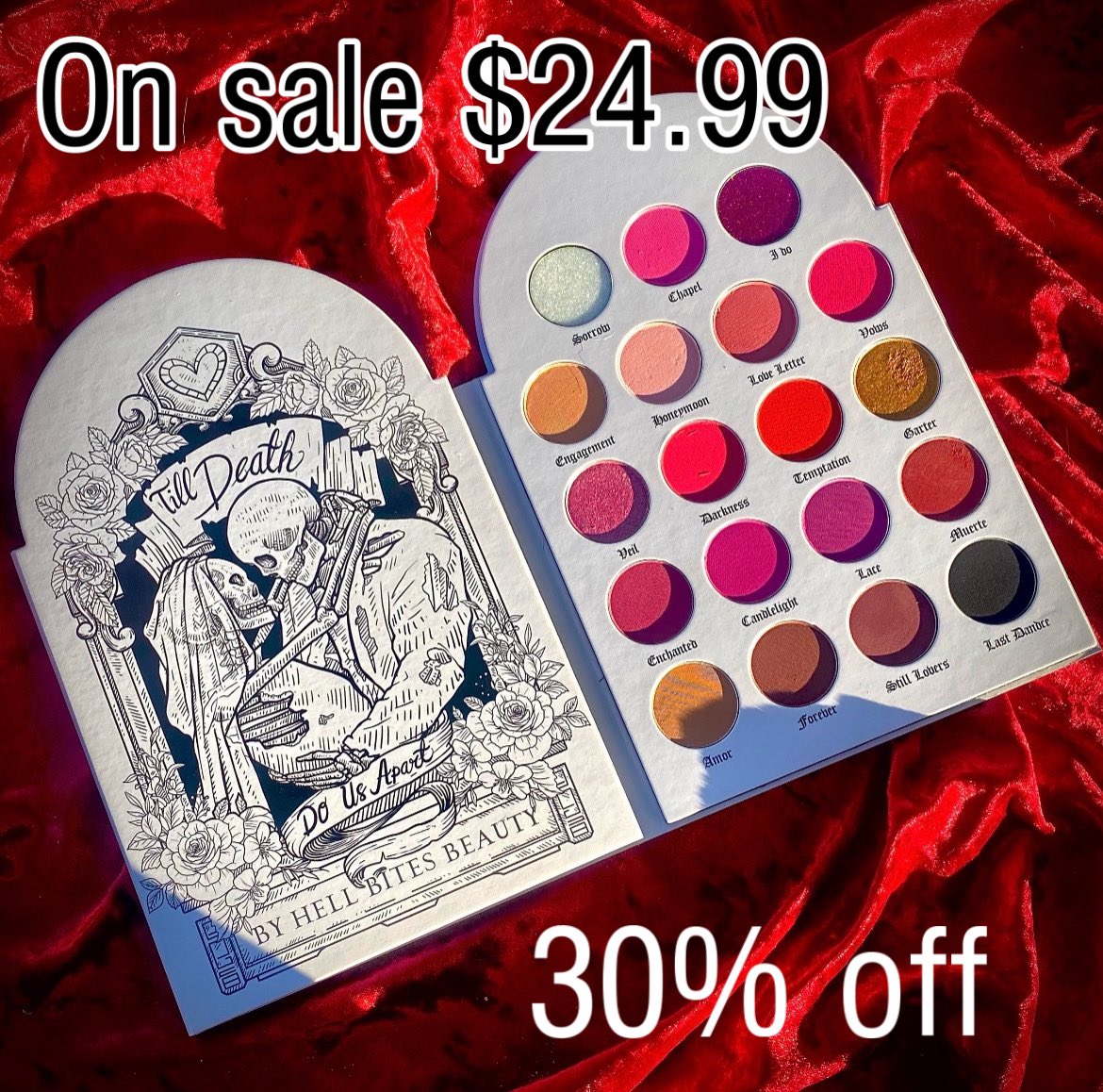 hellbitesbeauty's tweet photo. TAKE 30% off ‼️‼️ Till death Do us apart On Sale for $24.99 https://t.co/VFwz4W6t37