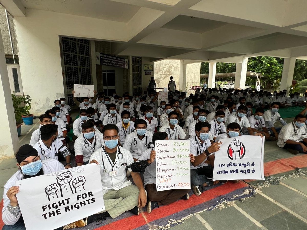 Stop insulting us by paying ₹4200 as 'Stipend'
We need Change!!💪

We demand ₹18000 stipend
#Increase_Guj_Vet_Stipend
#Guj_vet_union

<a href="/PMOIndia/">PMO India</a> <a href="/CMOGuj/">CMO Gujarat</a>
<a href="/RaghavjiPatel/">Raghavji Patel</a> <a href="/sanghaviharsh/">Harsh Sanghavi</a>
<a href="/PRupala/">Parshottam Rupala</a> <a href="/KanuDesai180/">Kanu Desai</a>
@DivyaBhaskar
<a href="/sandeshnews/">Sandesh</a>