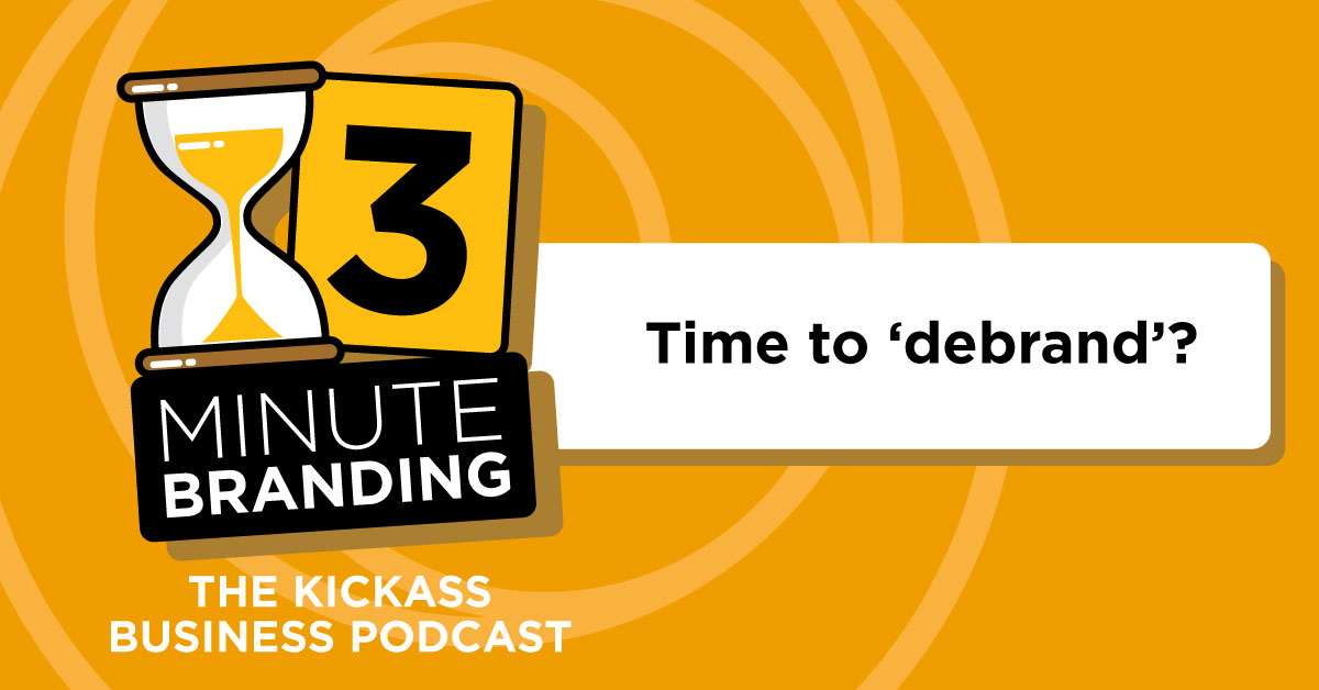 KickassDesign1's tweet photo. Time to 'debrand'?
In this episode of '3-MINUTE BRANDING', we look at what is 'debranding' and why many of the well-known global brands are going for it. 
Listen on:
#ApplePodcasts
https://t.co/IxCNLH0f7a
#Spotify
https://t.co/agXKN8xFgR
#podcast #SMB #shorts #tips #debranding https://t.co/v9DbJVeaNc