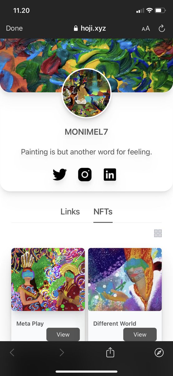 hojixyz's tweet photo. So happy to welcoming @LinImelda to hoji fams! Thank you or using https://t.co/BSM26IlhqJ as your Link-In-Bio! Check out her π₯ paintings! LFG!π
#hojixyz #HojiCreators #HojiLinkInBio #NFTCreators #web3 https://t.co/DZ6D30qAX5