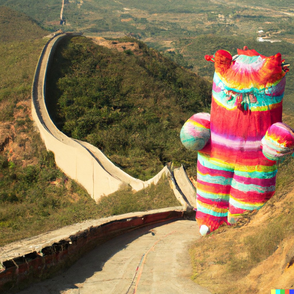 Playing around with DALL·E 2. Monster made of wool on the Great Wall. #dalle