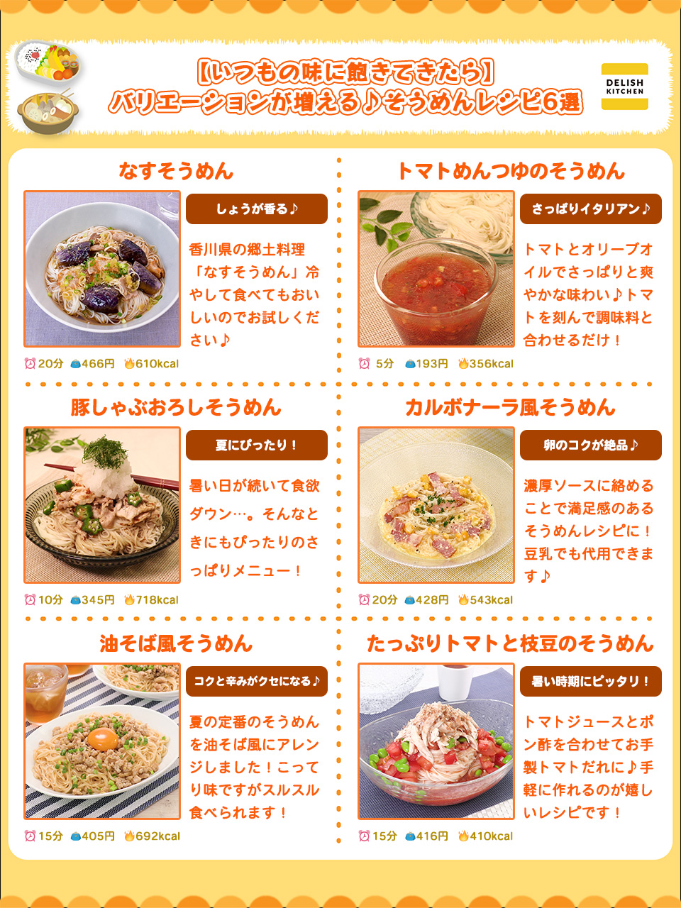 いつもの味に飽きてきたら バリエーションが増える そうめんレシピ6選 Twitter