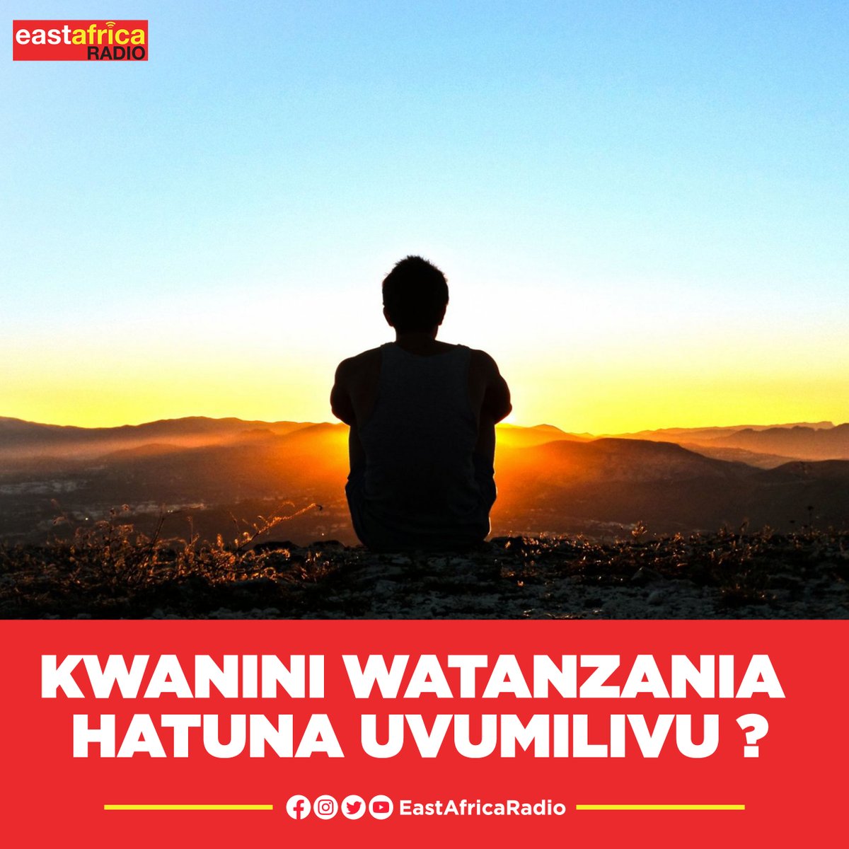 earadiofm's tweet photo. Chanzo cha kukosa Uvumilivu katika maisha haya ni nini ?

@Evansbukuku @Clugoe @bobbymongi 

#EastAfricaRadio https://t.co/npVPZphn1n