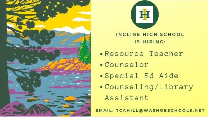 Hiring Alert!!! Come join the Highlanders in beautiful Incline Village!!!  Please share.  #IntegrityHumanityScholarship 
I.H.S. is Ridiculously Excellent in every way!!! There are many perks at a small personalized school. Come find out!
