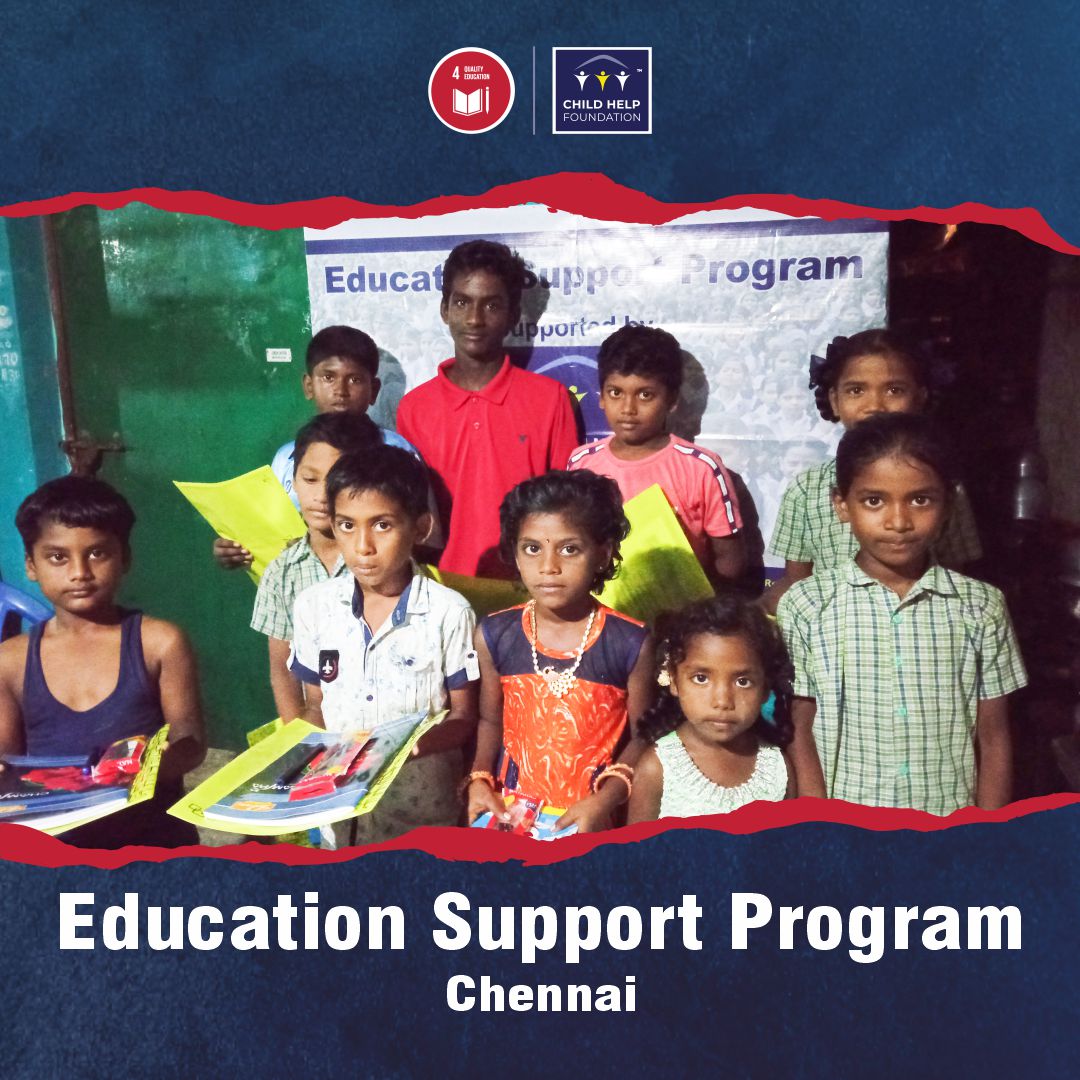 Childhelpindia's tweet photo. A good education 📚is a foundation for a better future😇 and every child should be given the chance for a better future.
.
@Childhelpindia provided stationery kits to 61 students under its #EducationSupportProgram in Siruvaakkam Village, Chennai.
.
#childhelpfoundation https://t.co/FWsvFv85U8