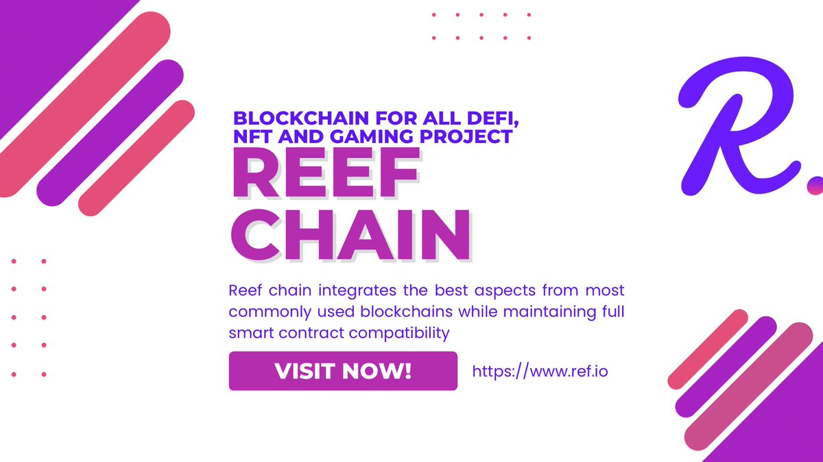 official_darick's tweet image. #Reef is here today.
Discover more ways to build your DeFi, #NFT and Gaming project faster and efficient with @Reef_Chain.
#BuildtheReef