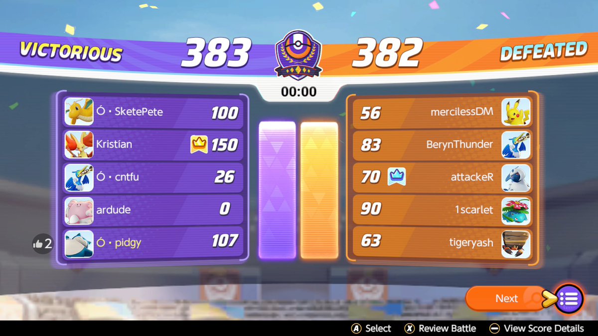 KristianUnite's tweet photo. When the one minute warning says, “It’s a close battle!” and then no more scores are made so you’re just holding your breath waiting for the results screen 🫠🥲 https://t.co/62rpLIZyNu