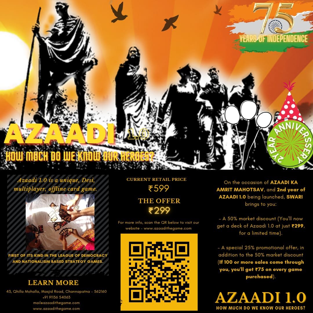 priyasree's tweet photo. Get a copy of Azaadi 1.0! Or a major discount on bulk orders.
Contribute to the development of the artisan community in Ramnagara and Channapatna. https://t.co/DDy5Vom7WF