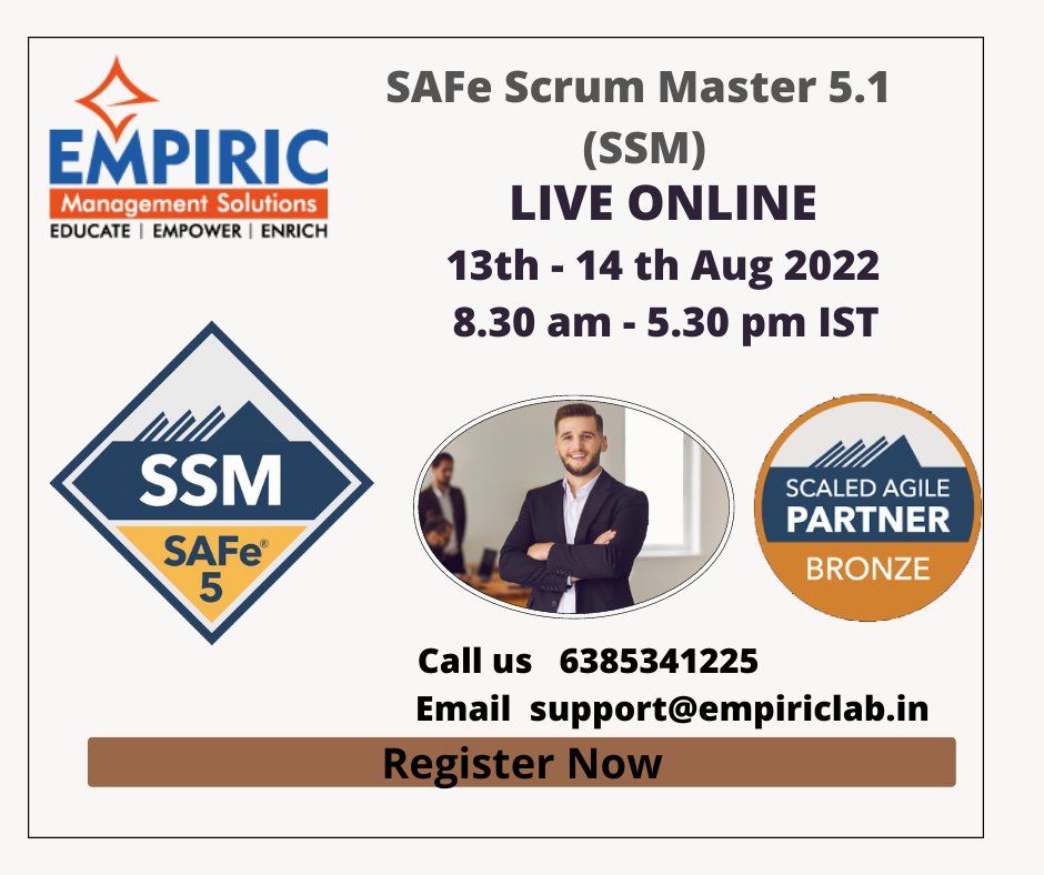EmpiricManagem1's tweet photo. Learn and understand the role of scrum master in SAFe enterprise.
Call +91 - 6385341225
For Registration: https://t.co/dOVB4JOZIQ
@KotiBhavanam
#scrum #agile #certification #ssm #safescrummaster #advancescrummaster #virtualtraining #certifiedscrummaster #SAFeSSM #scaledagile https://t.co/SlggqmTrTc
