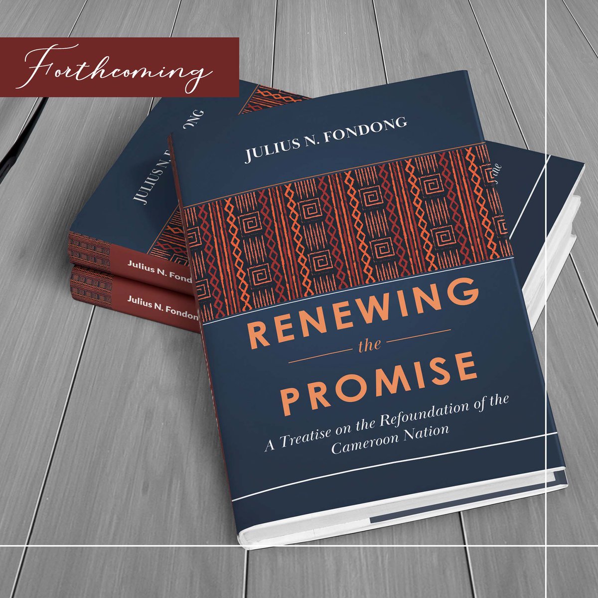 SpearsBooks's tweet photo. #RenewingthePromise, Julius Fondong's magnificent political essay will be released next Monday, 8.8.2022. Pre-orders have started shipping and copies for #Cameroon will be on their way soon. Free shipping on all pre-orders! https://t.co/oPPqNB3YIV https://t.co/YIpHx8dYOr