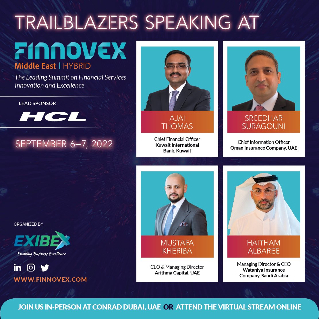 _Finnovex's tweet photo. Head over to our website to view the speakers, attendees, agenda and more! 👉 please visit https://t.co/Cuno450XUR or write to us info@exibex.com 

#Fintech #finnovex #embededfinance #artificialintelligence #digitalbanking #digitalrevolution #dataanalytics #datacenter #ai https://t.co/GUPlLYMiHz