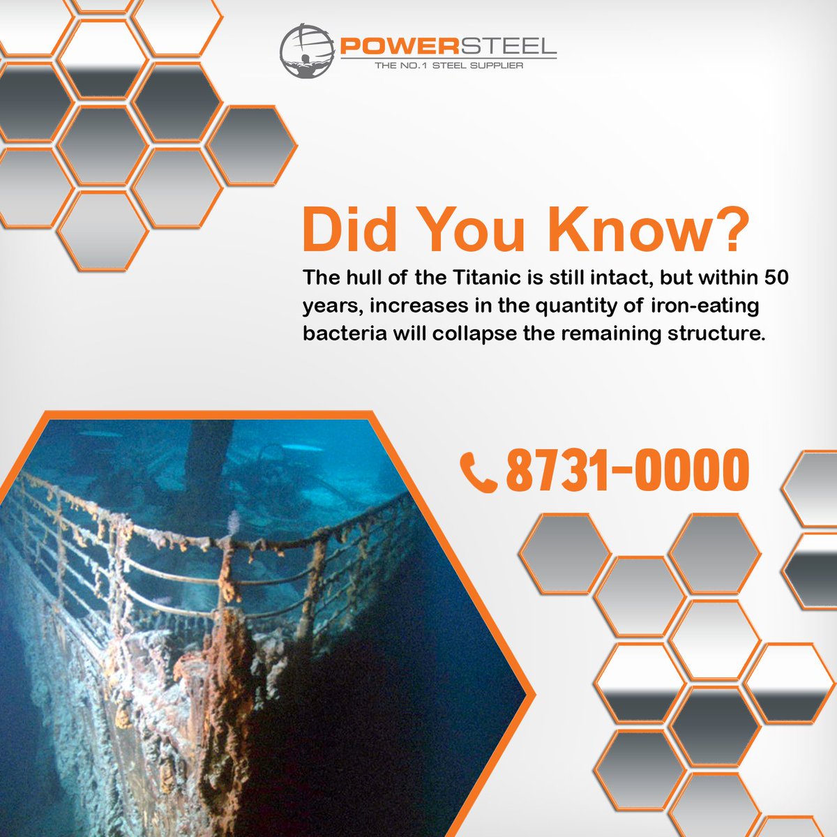TUESDAY TRIVIA!

powersteel.com.ph

#PowerSteel #steel #materials #construction #industrial #bars #wideflange #plates #copper #stainless #hardware #trivia #Bars #steelframe #framing #trivia #contractorlife #contractor #engineering #materials