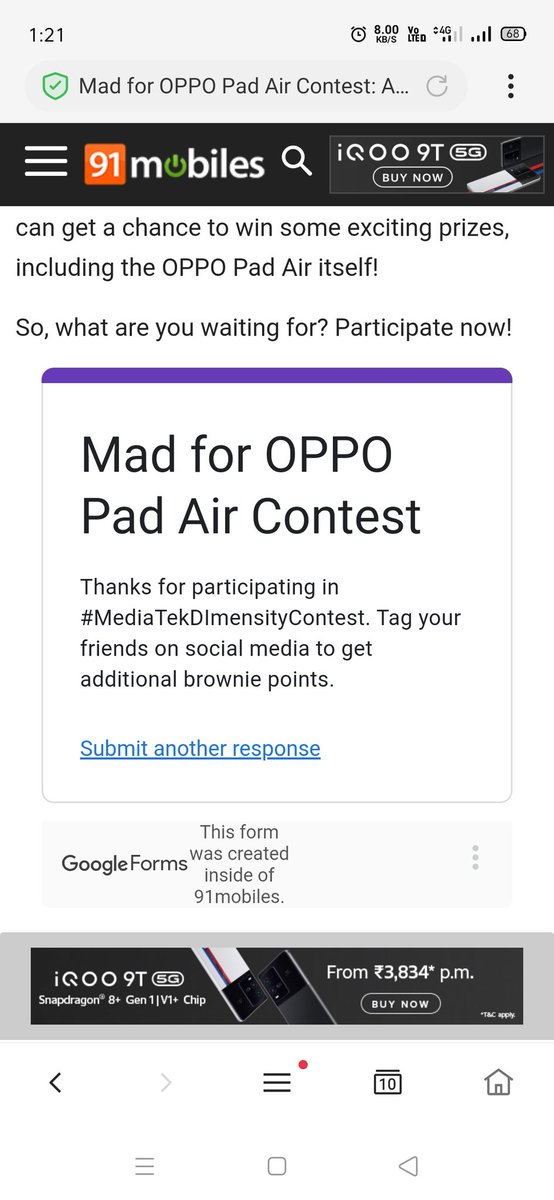 DeepakK10579642's tweet photo. @91mobiles Done

@91mobiles 
#ContestAlert #OPPOPadAir 

Tag friends......
@ManiKamalSingh9 
@AjoyMandal2608 
@VaishaliMaisur2 
@UdayaKumarPari8 https://t.co/5mrL1Mt4qx
