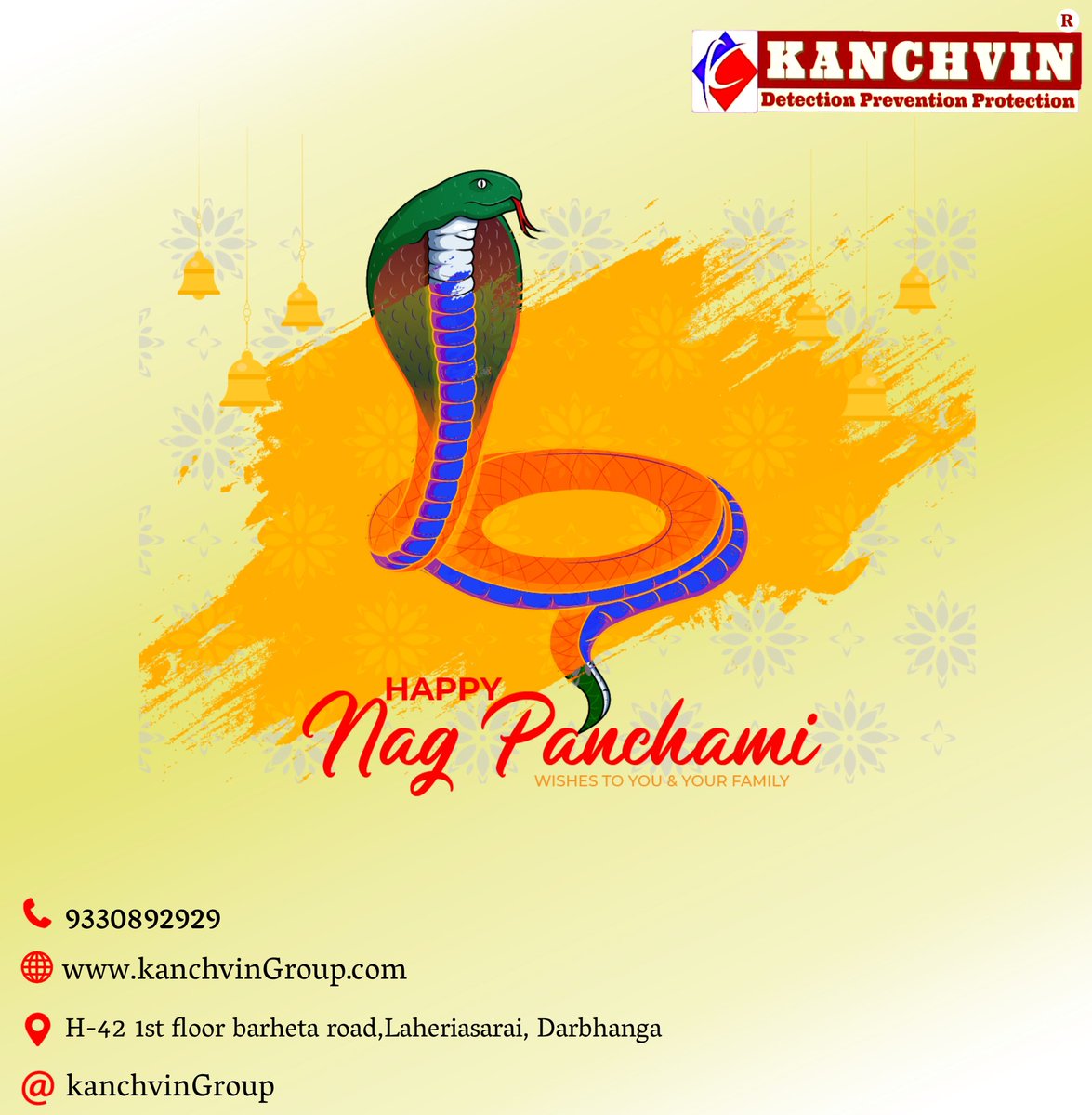 kanchvingroup's tweet photo. नाग पंचमी की की हार्दिक शुभकामनाएं ।
#detection_prevention_protection 
#security #protection_products #proactive_services #PROFESSIONAL_EXPERTS #firefighting #firesafety #firefighter #securitysolutions #securityguard #securitysystem 
https://t.co/5eHboaWuLG
Kanchvin Group https://t.co/QM4dV4Fm40