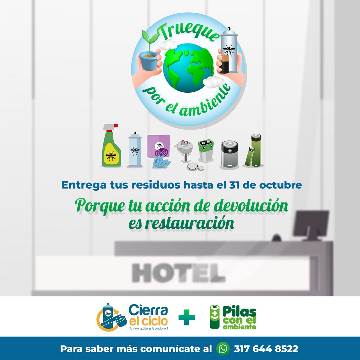 Este es un llamado para que unidos en la devolución logremos la restauración, así que invitamos al sector hotelero 🏨 a unirse en el Trueque por el ambiente. 

Sumáte a nuestra iniciativa 🌎 inscríbete aquí: 👉  forms.gle/VN7RtfWSQ2LjiN…