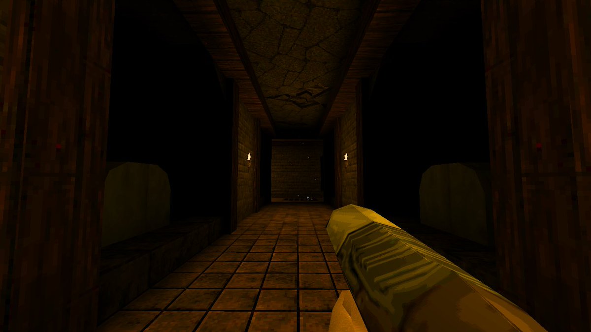 LscaEduardo's tweet photo. i have added more details on the walls and celling (even water drips )of the initial section of the E1M3 map for #2HellGame #gamedev #indiegamedev #retroFPS https://t.co/ezWxYVGSj6