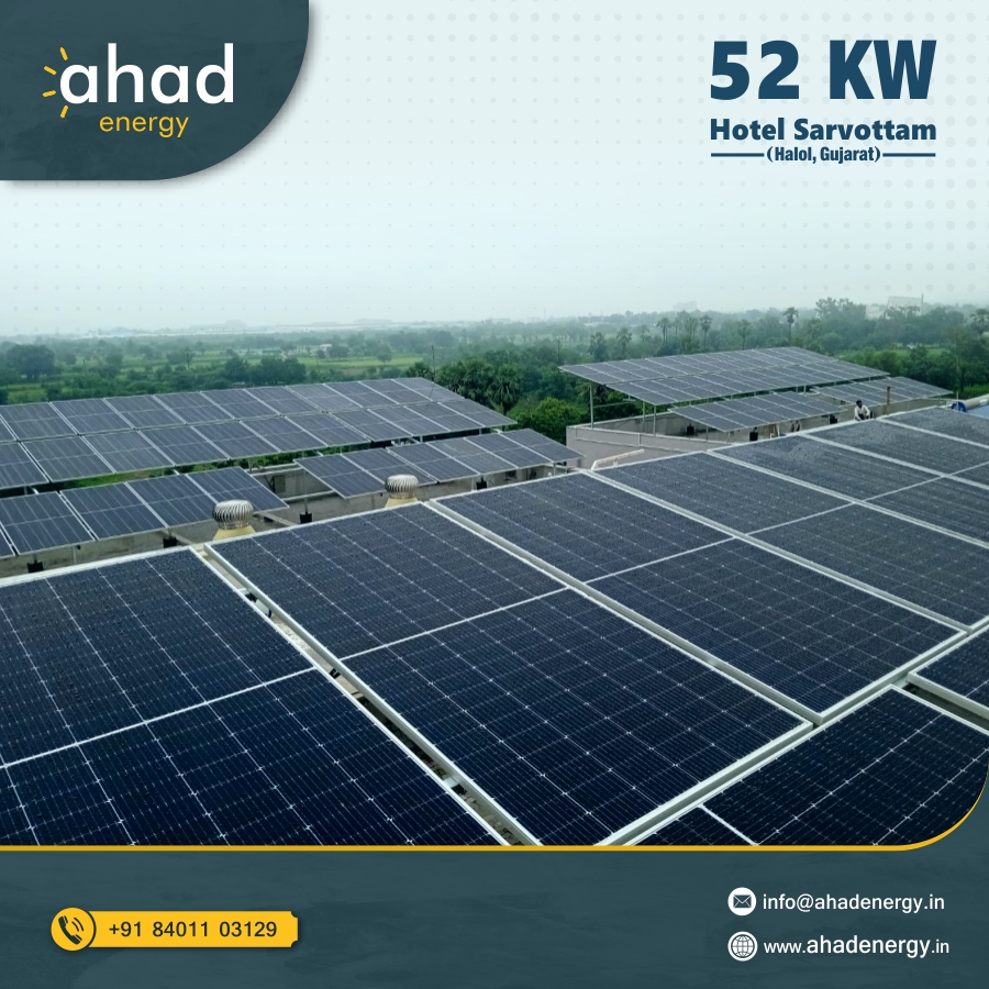 AhadEnergy's tweet photo. Completed 52kw Solar Project At- Hotel Sarvottam, #Halol #Gujarat (Hotel sarvottam).

Modules use:- #Longi #bifacial 540wp.

Contact details:- +91 8401103129

#ahadenergy #RenewableEnergy #solarpanels #gogreen #hotel #greenery #EPC #rooftop #52kwp  #plants #panel #inquiry https://t.co/qBaaxMw3pH