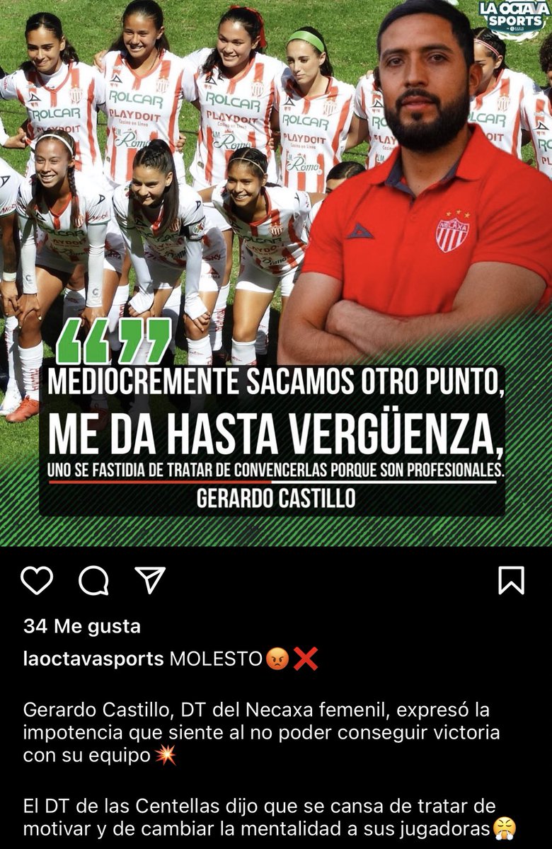 mgonze's tweet photo. Eso no se ventila, uno como DT siempre va trabajar para motivar al grupo, cuando logras que crean en ti y tu proyecto 💥 

Si yo fuera directivo del @NecaxaFemenil ya lo pondría fuera

El master @energizol dice 👇👇👇 https://t.co/J6Xv4YY6rm