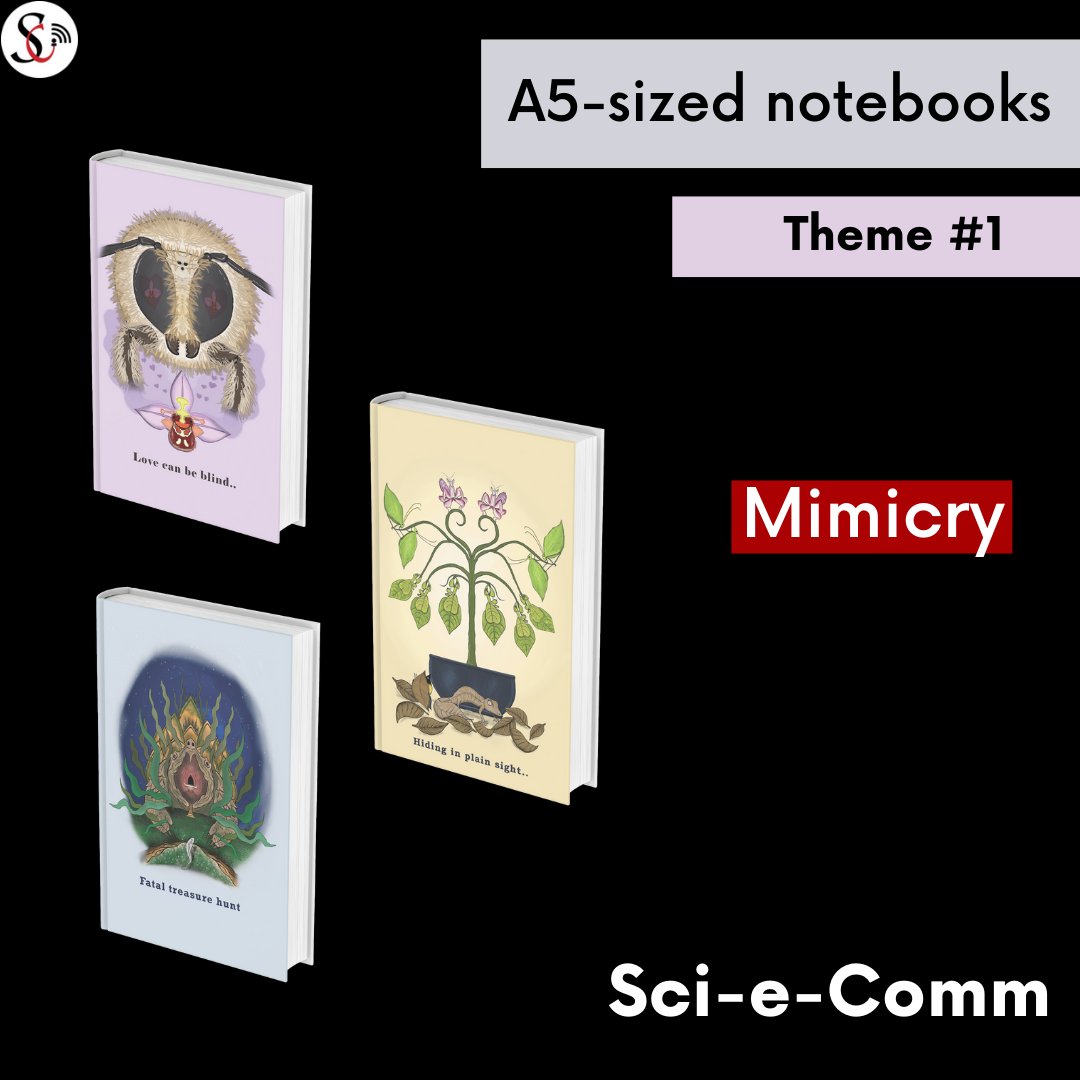 Sci_Rio's tweet photo. New product launch: NOTEBOOKS

We got your notebooks with the theme MIMICRY, designed by @pg134gupta.

Size: A5
Finish: Glossy
Quality: Premium - 80 GSM
Number of Pages - 100

So what are you waiting for?

Get your hands on them quickly from our link-in-bio. https://t.co/FbM31SjBy1
