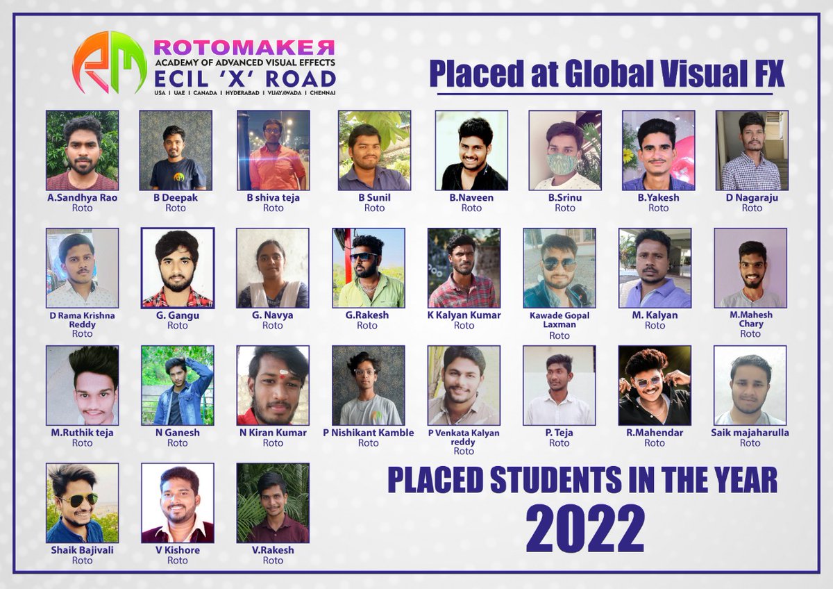 rotomakeracadmy's tweet photo. All the best to you all in your further future...
#rotomakeracademyameerpet #rotomakeracadmymoulalai
#Rotomaker #rotomakeracademy #visualeffects #vfxstudio #VFXCourse #vfxtraining #vfx #roto #paint #matchmove #vfxartist #vfxinstitute #vfxplacements #vfxhyderabad #vfxliveproject https://t.co/CxkZrmQhTx