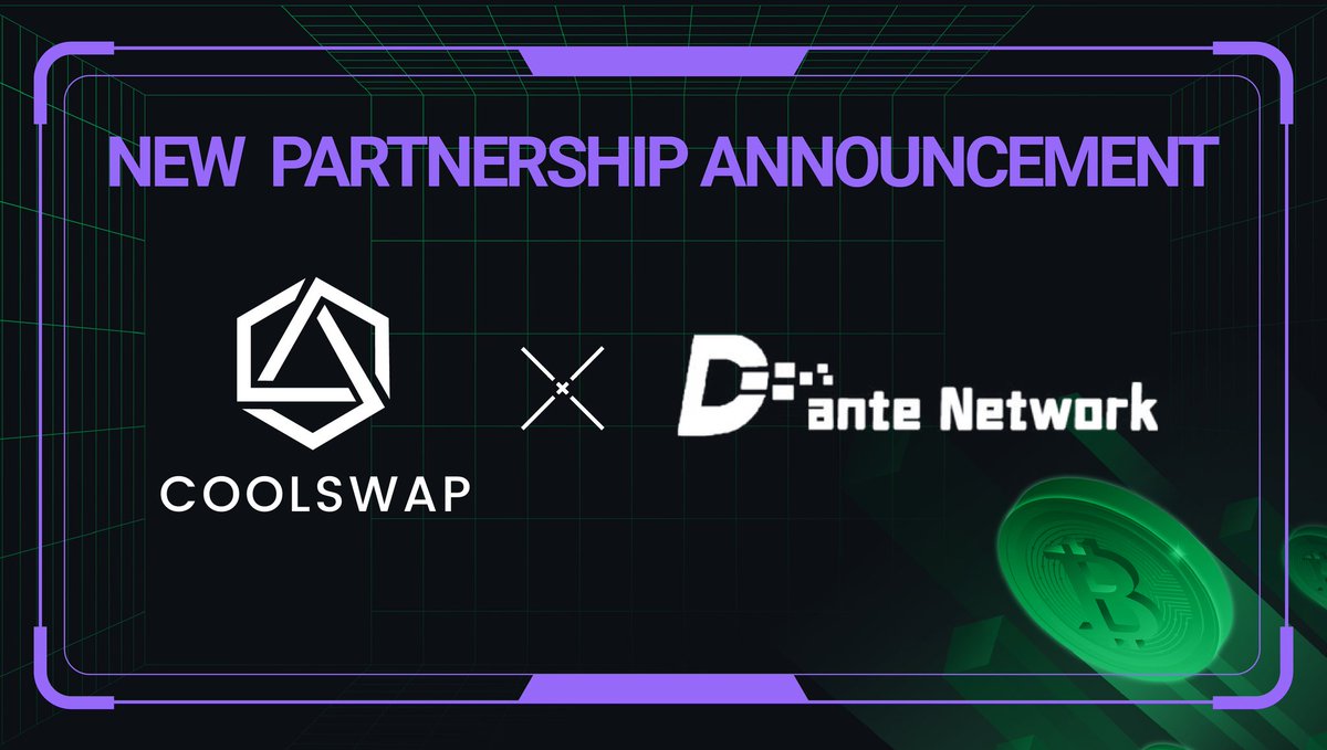 ElizabethC013's tweet photo. @TheHeira @MarissaCrypto We are happy to announce the partnership with @Coolswap2022 

Dante Network will offer the multi-chain service for Coolswap in many ways. 

🎆Let's together explore more in web3! Cheers🍻

#Coolswap #DanteNetwork #web3 #Blockchain https://t.co/iO6L82s02i