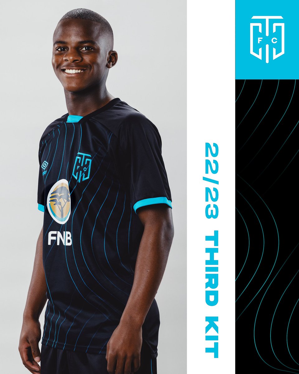 CapeTownCityFC's tweet photo. 𝐖𝐄 𝐀𝐑𝐄𝐍’𝐓 𝐃𝐎𝐍𝐄 𝐘𝐄𝐓 ⚫️🔵

How about our 2022/23 Third Kit 😮‍💨👌 https://t.co/uxwLntM4sU
