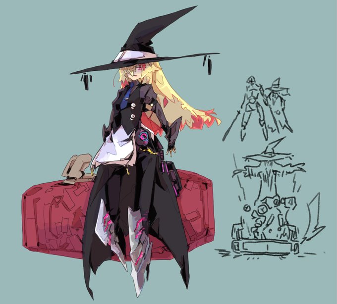 上海とかアリスは描いてるけど魔理沙描いてないのでたまには。といいつつ使わなかった没アレンジ魔理沙。 