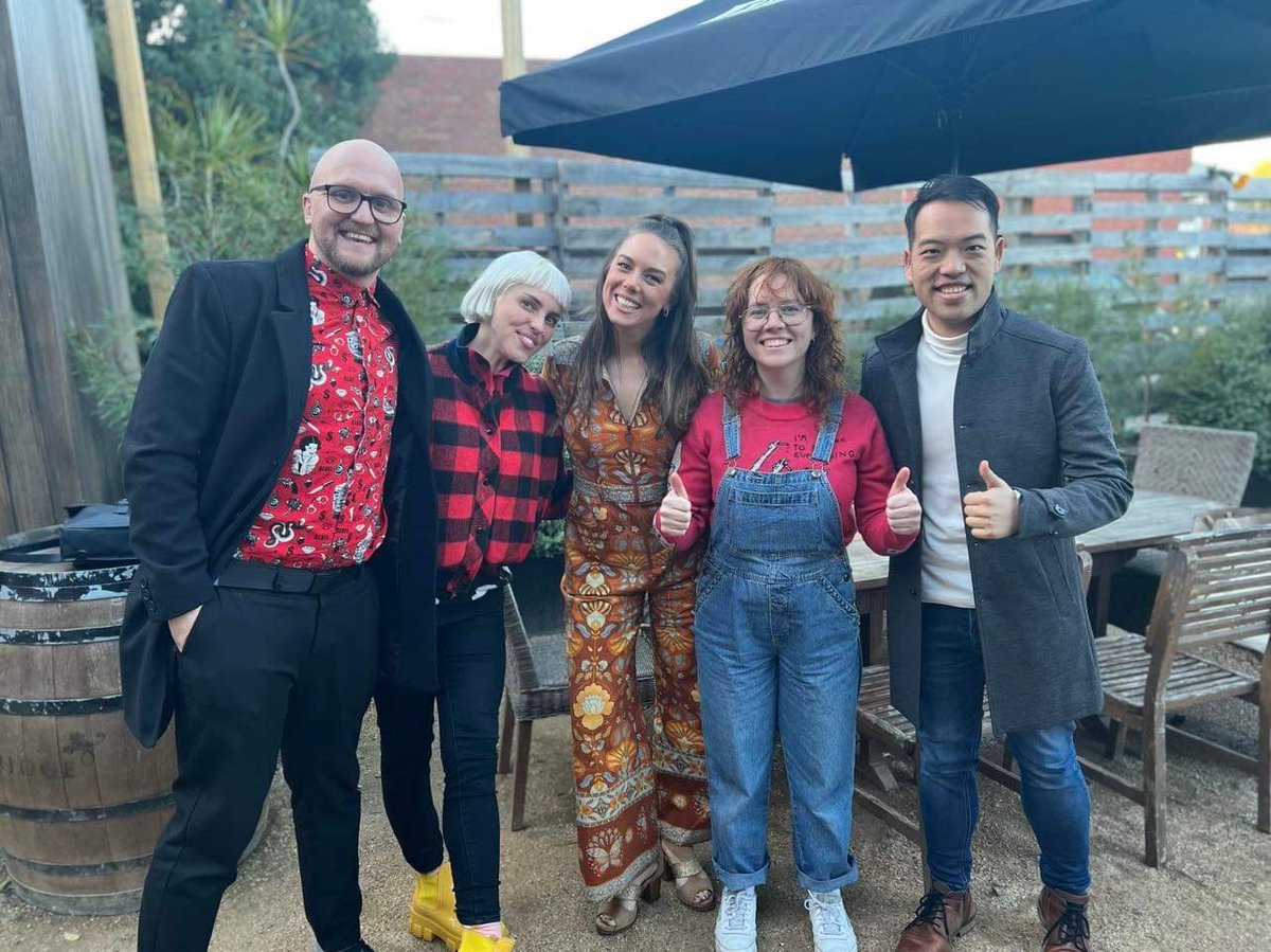 The Story Symphony (@storysymphony) on Twitter photo Celebrating the launch of season 2 of #TheStorySymphony!
<a href="/jimmyjameseaton/">Jimmy James Eaton</a> <a href="/MaddyTyers/">Maddy Tyers</a> <a href="/Clairekoolkat/">Claire Turbo Sullivan</a>, Kahli Williams and <a href="/theAdrianYeung/">Adrian Yeung</a> Celebrating the launch of season 2 of #TheStorySymphony!
<a href="/jimmyjameseaton/">Jimmy James Eaton</a> <a href="/MaddyTyers/">Maddy Tyers</a> <a href="/Clairekoolkat/">Claire Turbo Sullivan</a>, Kahli Williams and <a href="/theAdrianYeung/">Adrian Yeung</a>