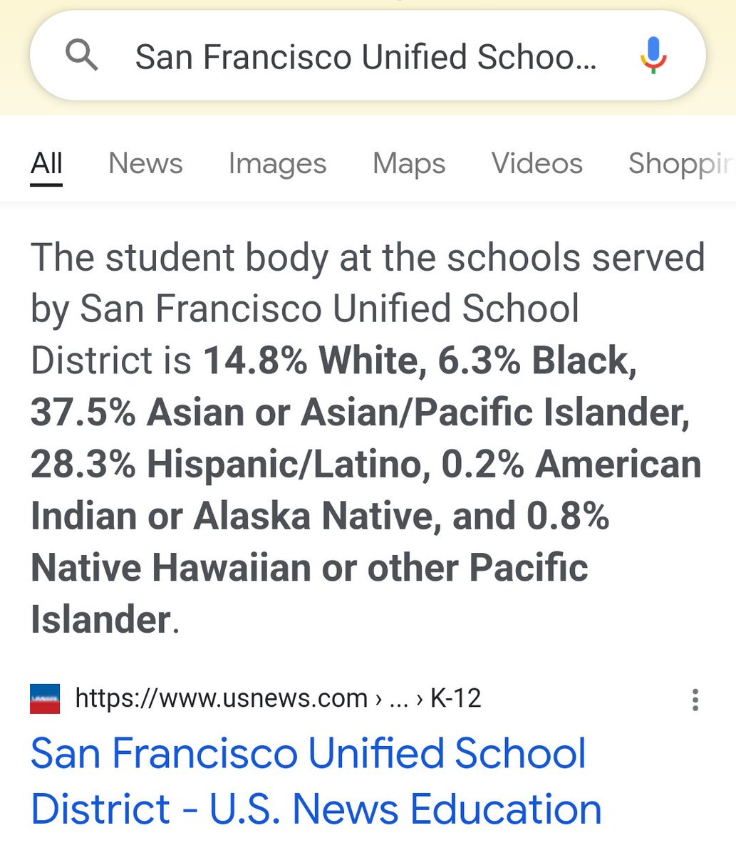 AsianAction's tweet photo. @MLNow @EskSF The problem with so-called "reporters" like @EskSF nowadays is they can't even get the most simple facts right, much less write a truthful article. SFUSD is plurality Asian/Pacific Islander, not Black and Hispanic.

Hmm, will @EskSF have integrity and make the correction?🤔 Math. https://t.co/bmZLD9m0L1