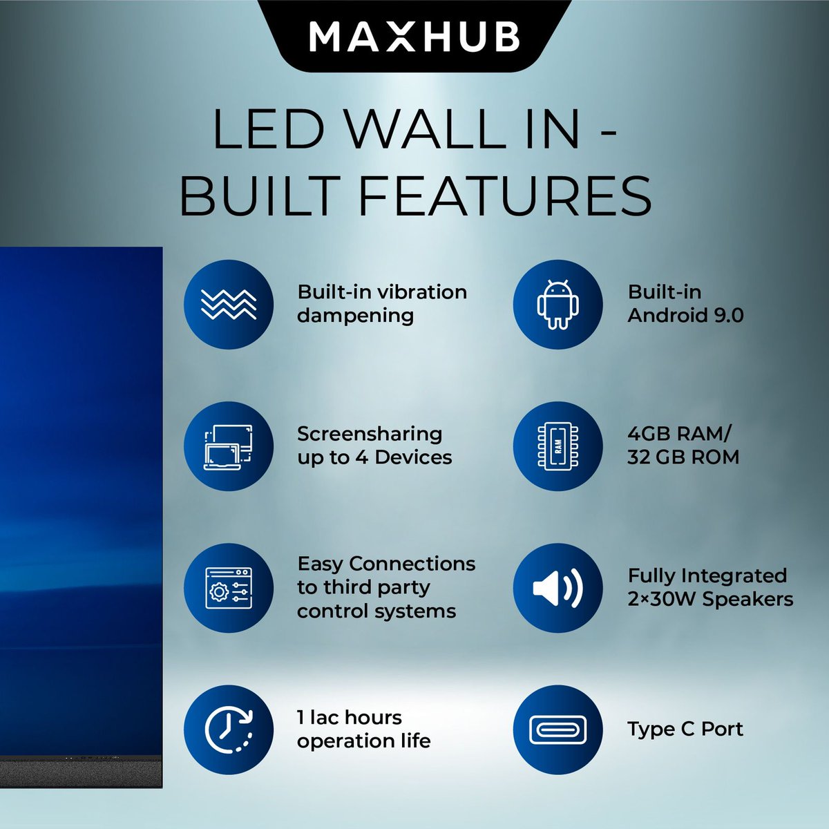 IndiaMaxhub's tweet photo. MAXHUB’s Raptor Series LED wall, a broadcasting device with built in Android 9.0,fully integrated 2*30 W speakers ,screensharing upto 4 devices and 1 Lac Hours Operation life.
#india #MAXHUB #maxhubindia #raptorseries #broadcasting #sleek #4k #screensharing #lightsensor #android9 https://t.co/77H710vQAY