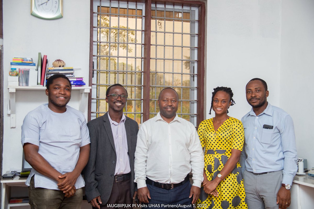 TractilisBio's tweet photo. Was a privilege to host the @gbip_iau team at our facility yesterday. Project manager @gyamjones showed Co-PIs @SabiitiwWilber and @KwabenaDuedu around. We're pleased with the support the project is given to our startup. https://t.co/bTwPQnHWxI